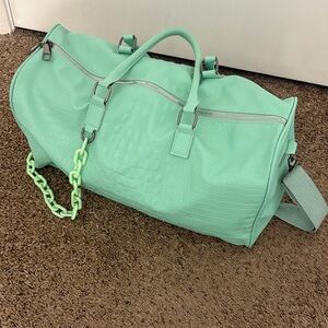 Mint Green Croc-Embossed Women's Bag